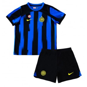 Inter Milan kläder Barn 2023-24 Hemmatröja Kortärmad (+ korta byxor)